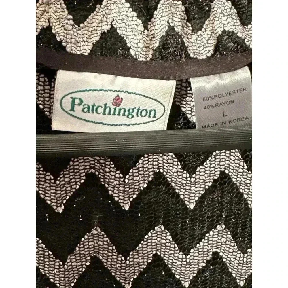 Patchington Chevron Blk/White L Button Up - image 5